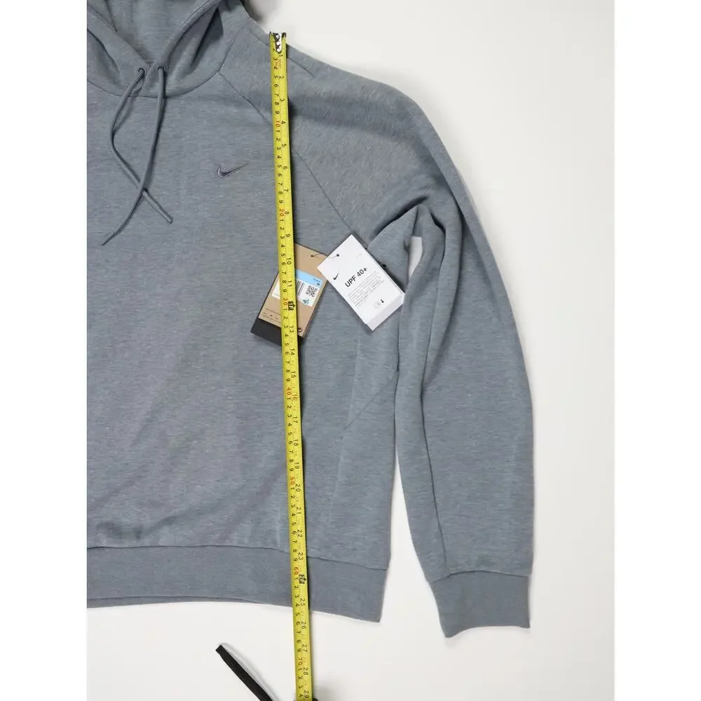 Nike Dri-FIT Training Hoodie FZ0969-010 Gray Medium NWT Tonal Swoosh Athleisure